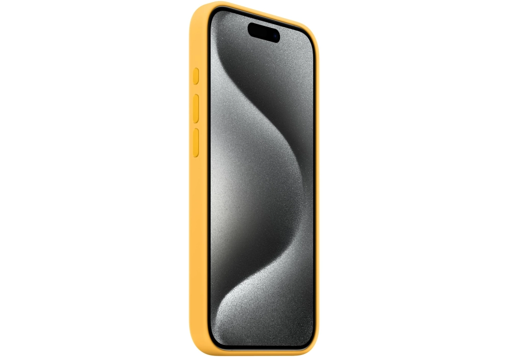 Apple Silicone Case avec MagSafe iPhone 15 Pro Sunshine