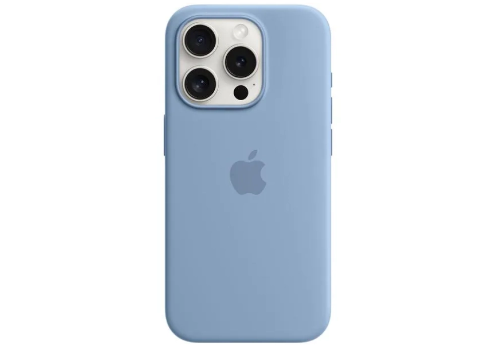 Apple Silicone Case avec MagSafe iPhone 15 Pro Winter Blue
