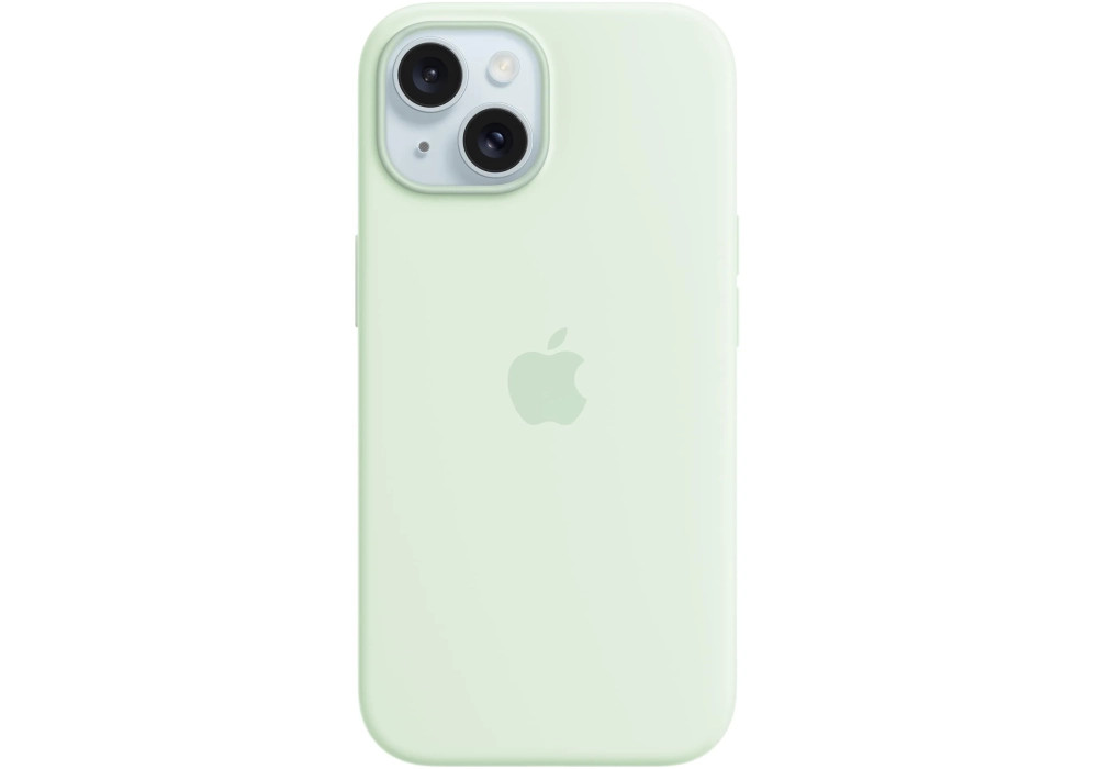 Apple Silicone Case avec MagSafe iPhone 15 Soft Mint