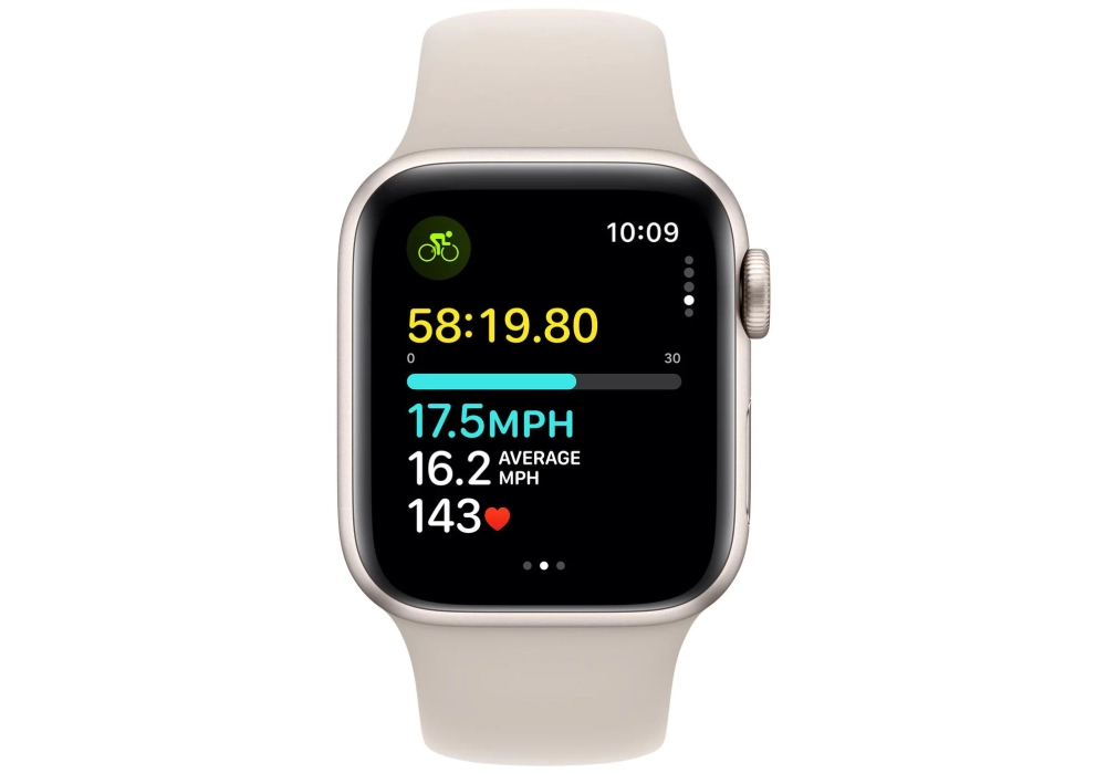 Apple Watch SE 2023 40 mm GPS Alu Sport Band Lumière stellaire M/L
