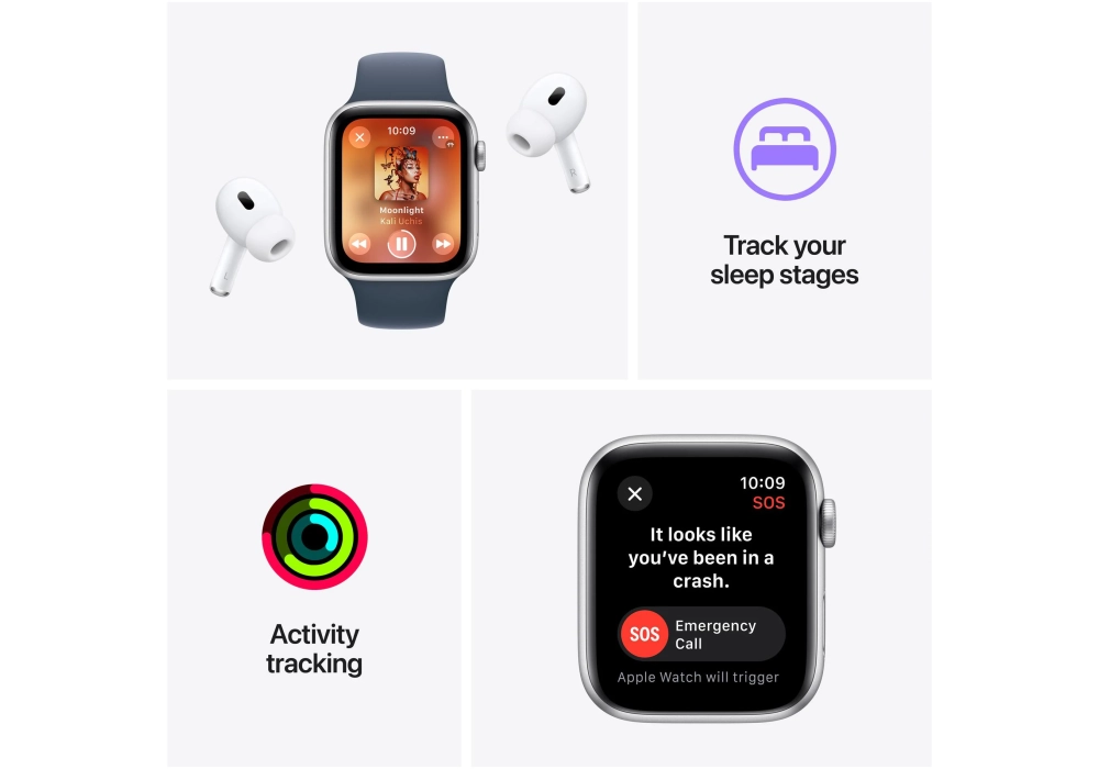 Apple Watch SE 2023 40 mm GPS Alu Sport Loop Minuit