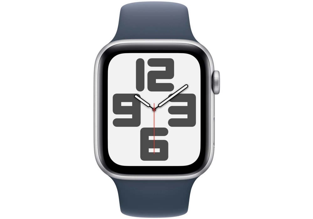 Apple Watch SE 2023 44 mm GPS Alu Argent Sport Bleu orage S/M