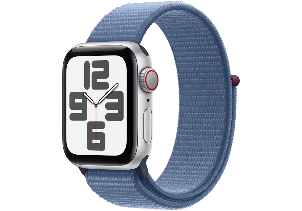 Apple Watch SE 2023 44 mm LTE Alu Argent Loop Bleu hiver