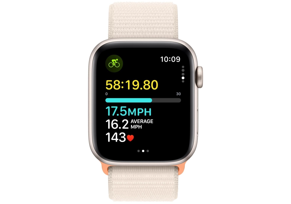 Apple Watch SE 2023 44 mm LTE Alu Sport Loop Lumière stellaire