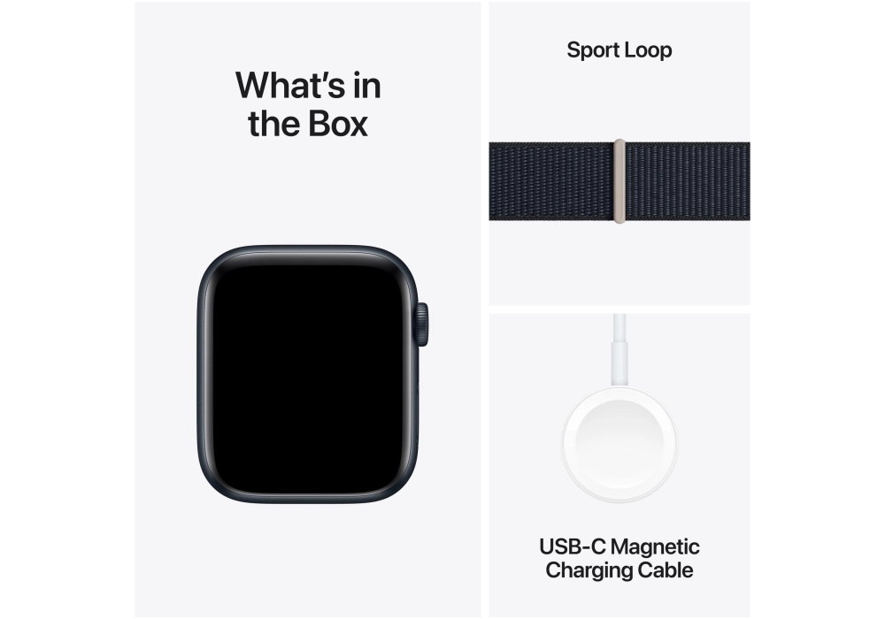 Apple Watch SE 2023 44 mm LTE Alu Sport Loop Minuit