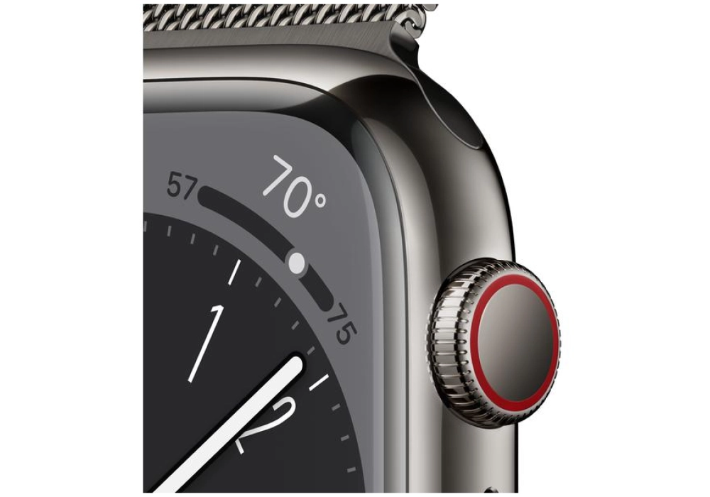 Apple Watch Series 8 45mm LTE Acier Milanese Loop (Graphite)