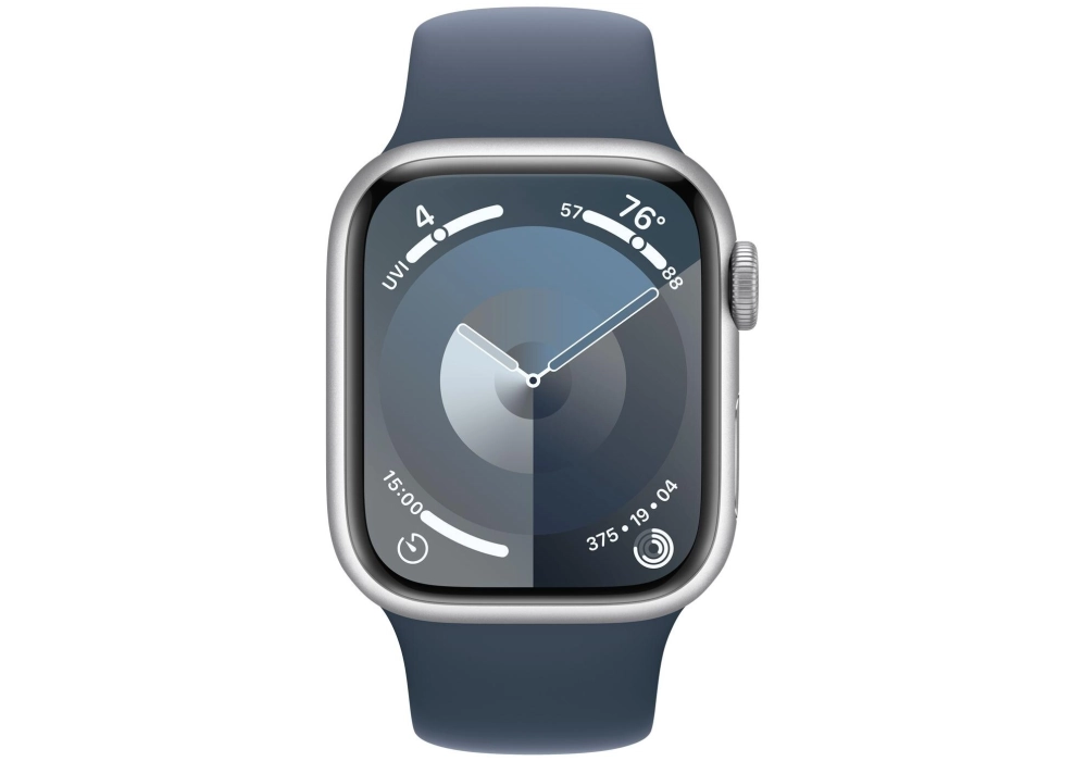 Apple Watch Series 9 41 mm LTE Alu Argent Sport Bleu orage M/L