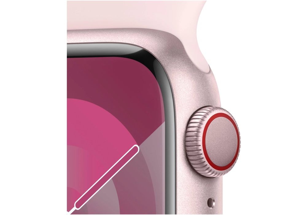 Apple Watch Series 9 41 mm LTE Alu Rose Sport Rose pâle M/L