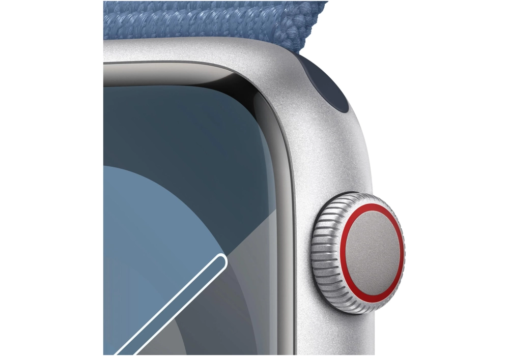 Apple Watch Series 9 45 mm LTE Alu Argent Loop Bleu dhiver