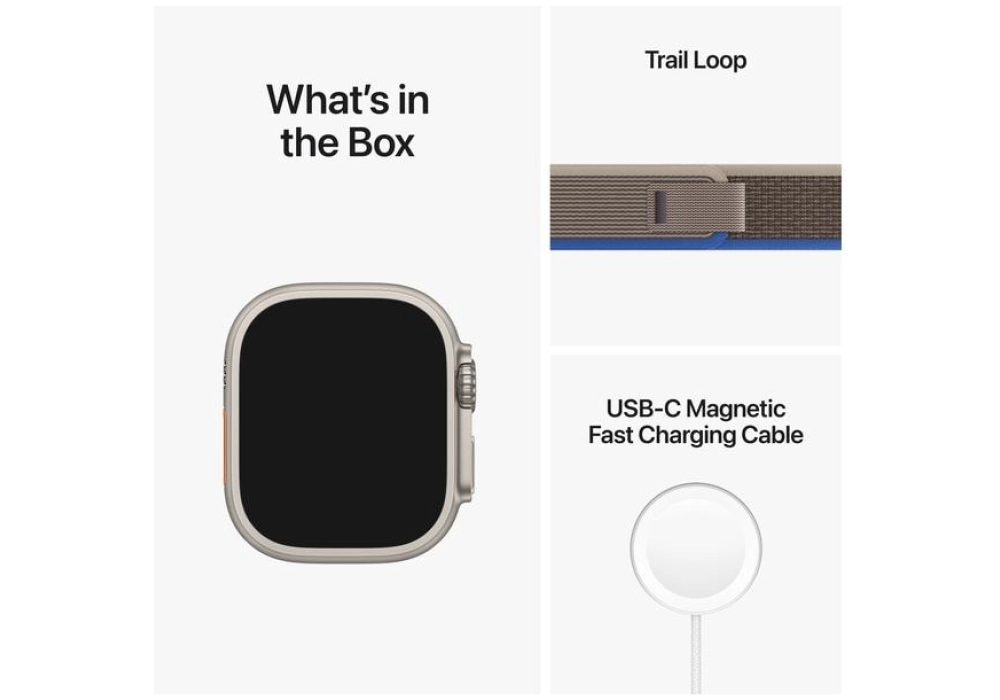 Apple Watch Ultra Trail Loop - Small/Medium (Bleu/Gris)