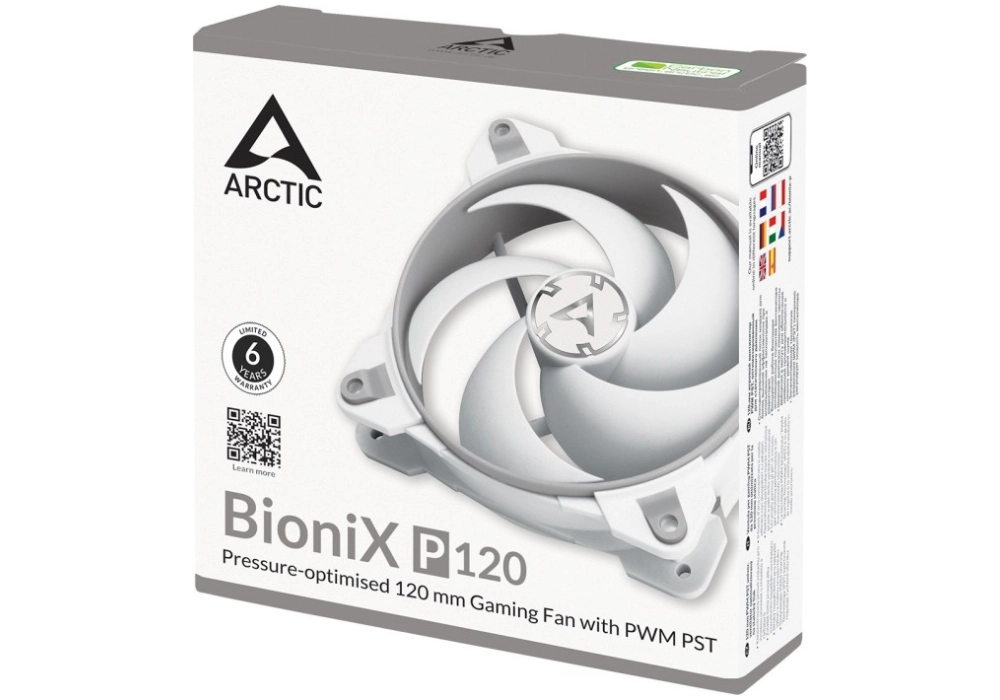 Arctic BioniX P120 PWM PST (Blanc/gris)