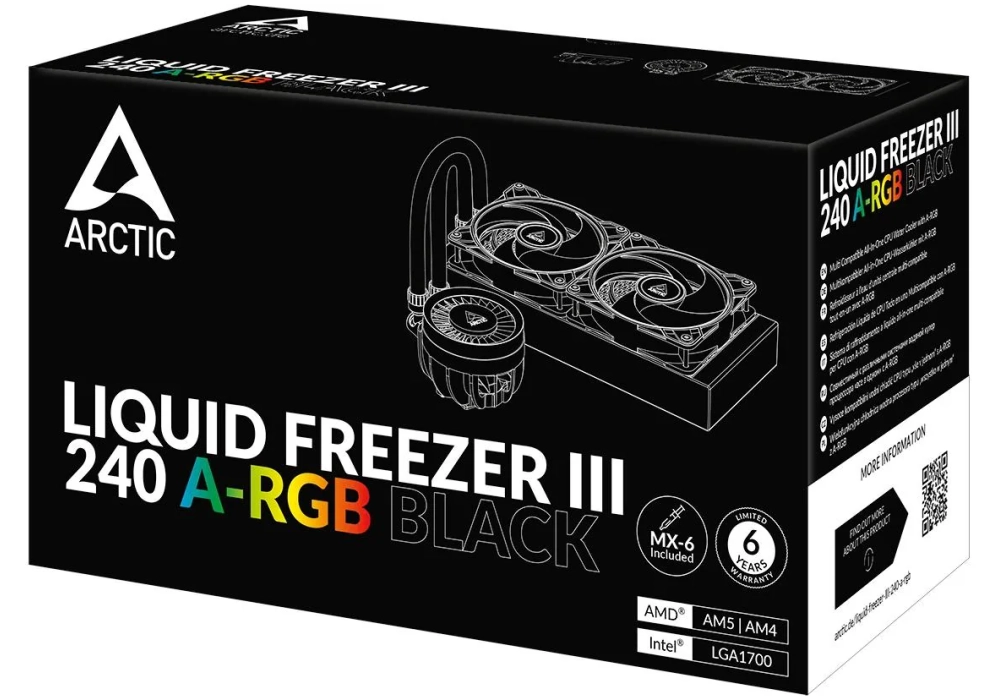Arctic Cooling Liquid Freezer III 240 A-RGB Noir