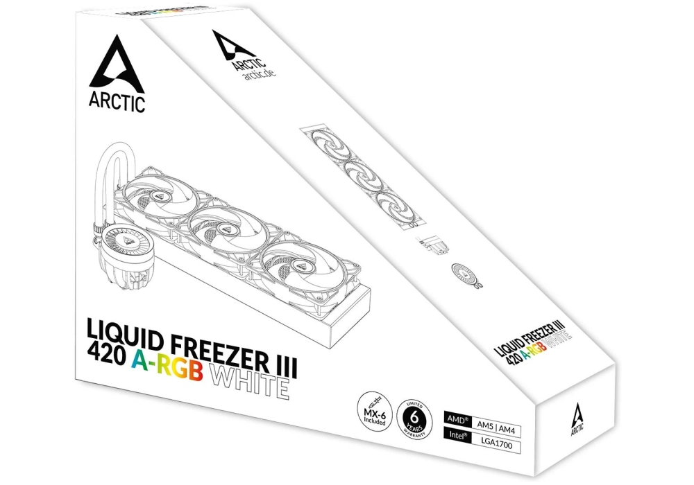 Arctic Cooling Liquid Freezer III 420 A-RGB Blanc