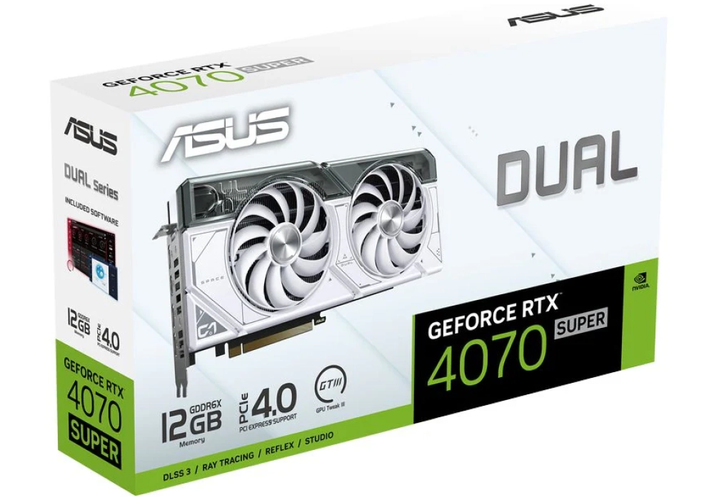 ASUS Dual GeForce RTX 4070 Super White 12 GB