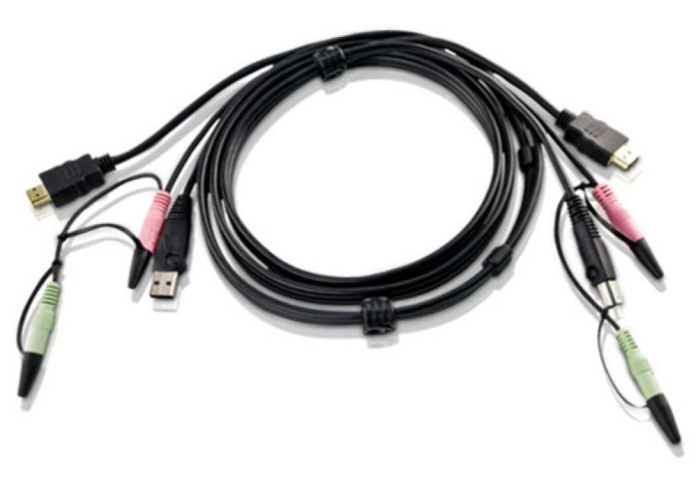 ATEN Câble KVM HDMI USB 1,8m avec audio
