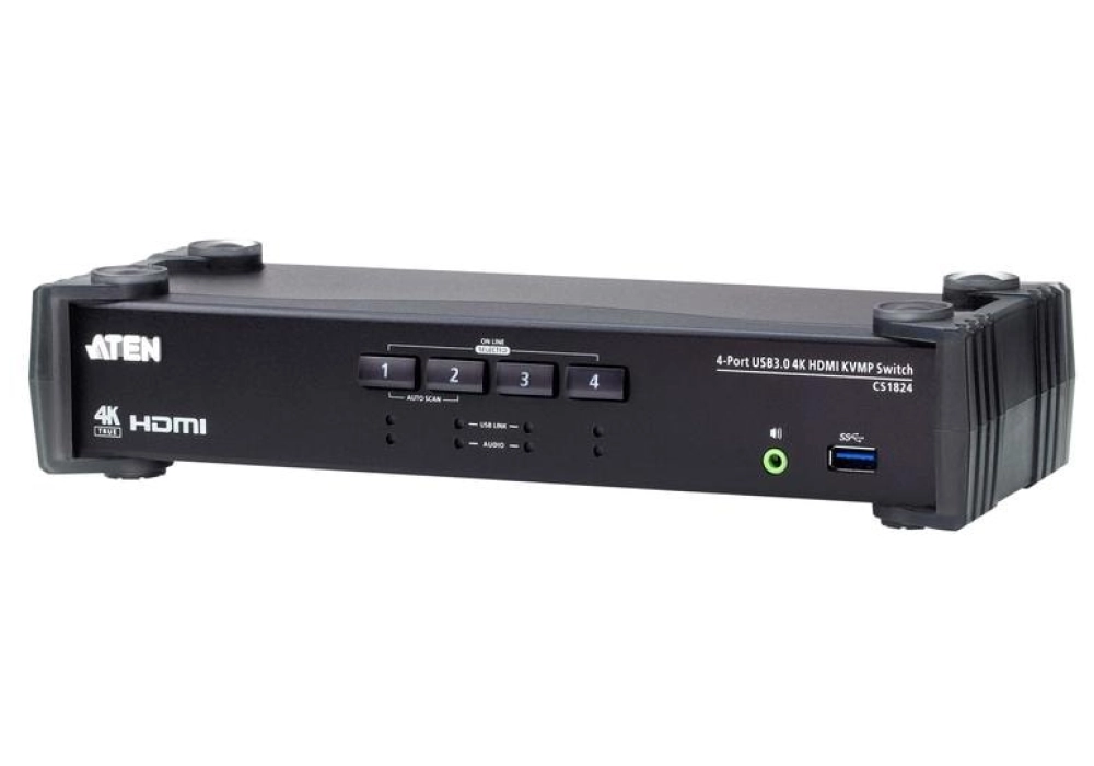 ATEN Commutateur KVM CS1824 4-ports USB 3.0 4K HDMI