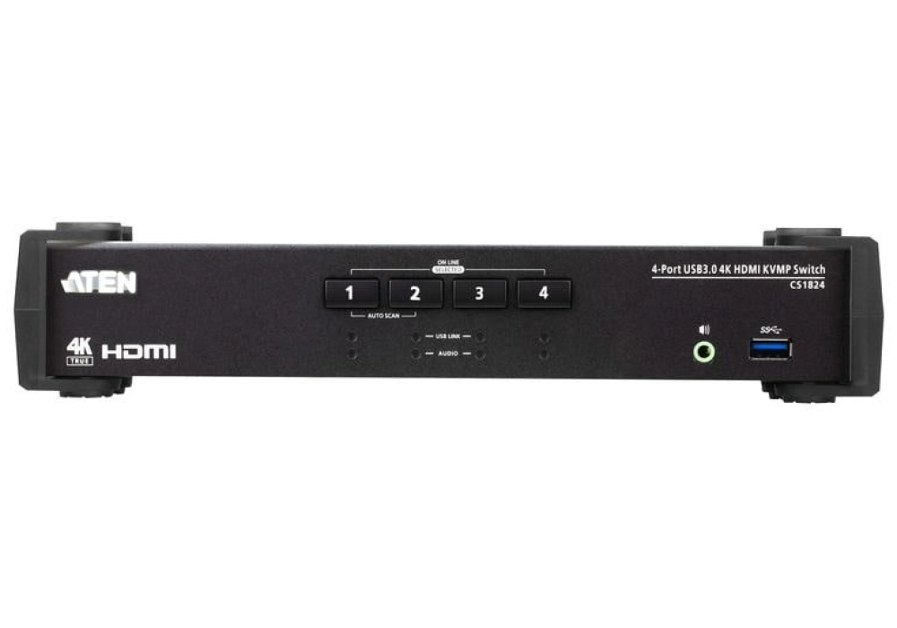 ATEN Commutateur KVM CS1824 4-ports USB 3.0 4K HDMI