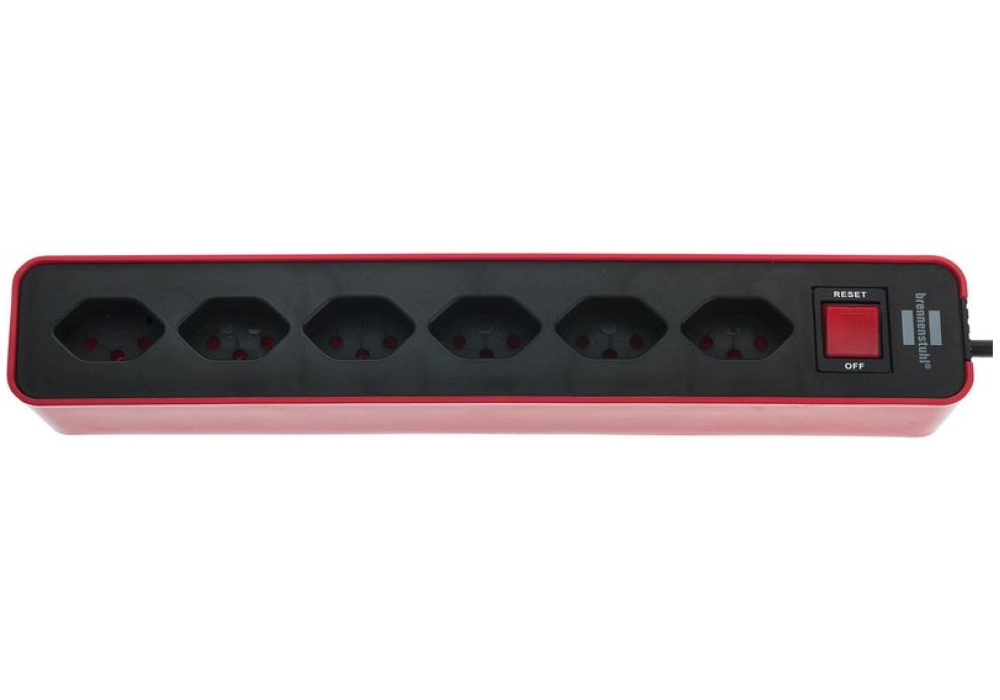Brennenstuhl Power Strip Ecolor (Red) - 6 x T13 - 1.50 m