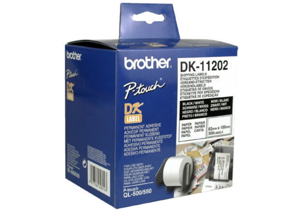 Brother Rouleau à étiquettes DK-11202 Thermo Direct 62 x 100 mm