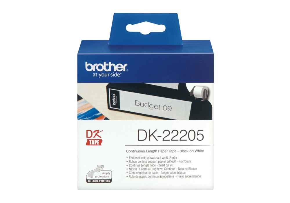 Brother Rouleau à étiquettes DK-22205 Thermo Direct 62 mm x 30.48 m