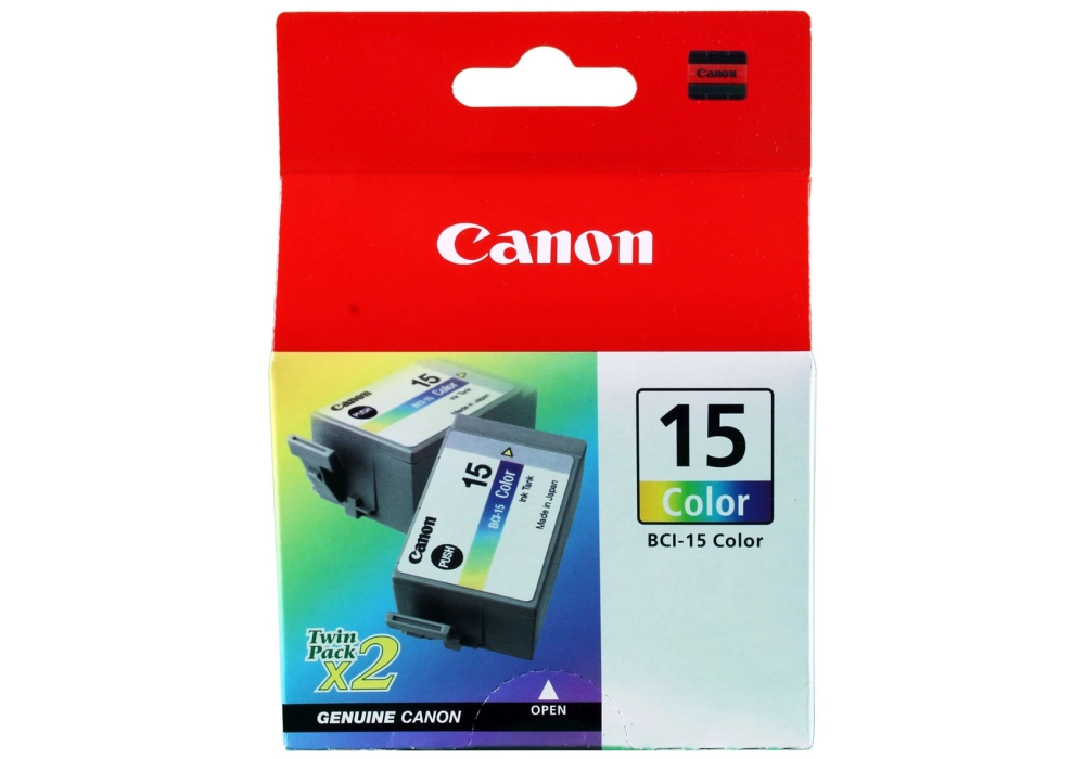 Canon Inkjet Cartridge BCI-15C - Colour (2x5ml)