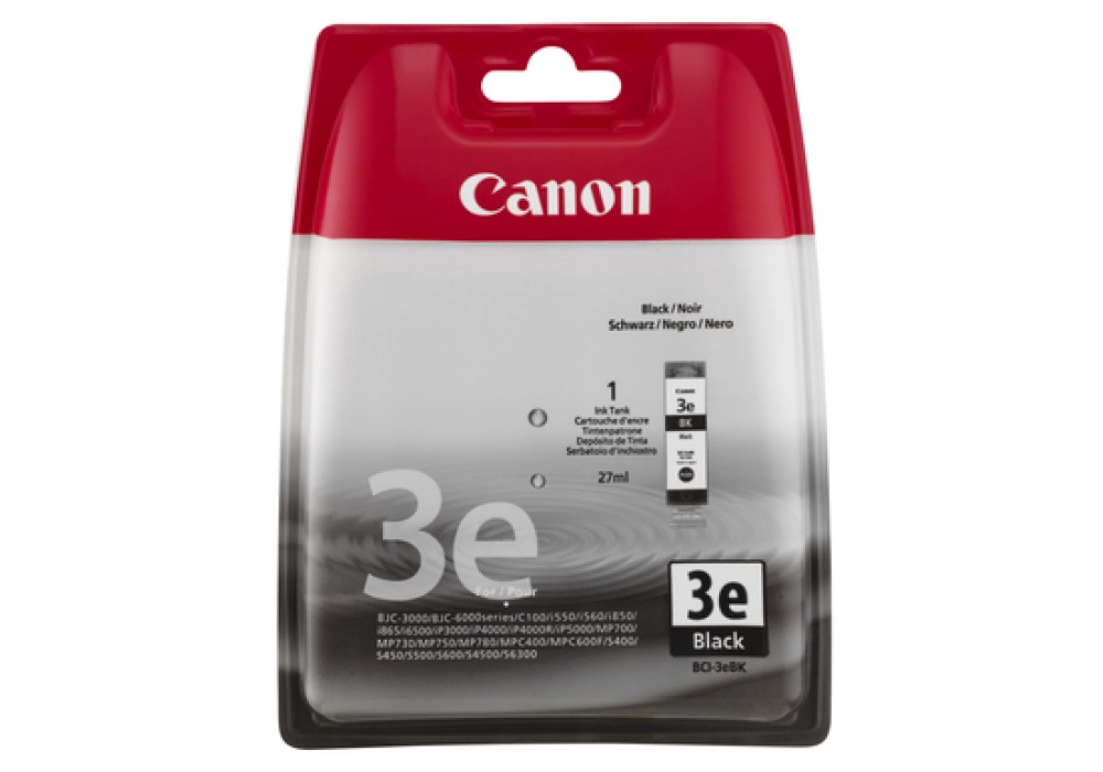 Canon Inkjet Cartridge BCI-3e BK - Black (27 ml)