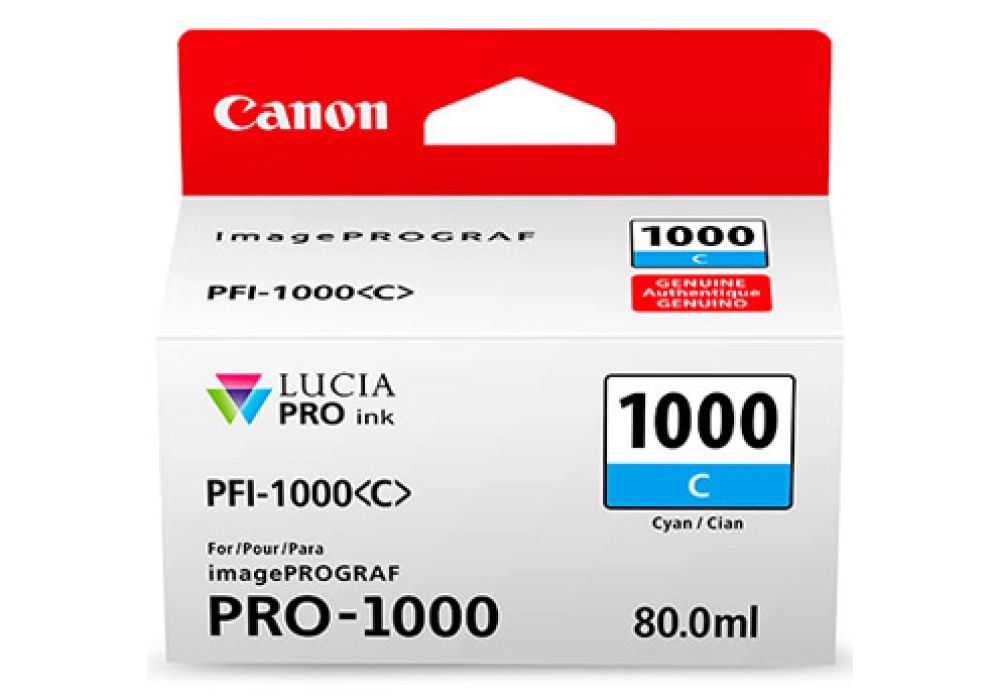 Canon Inkjet Cartridge PFI-1000C - Cyan