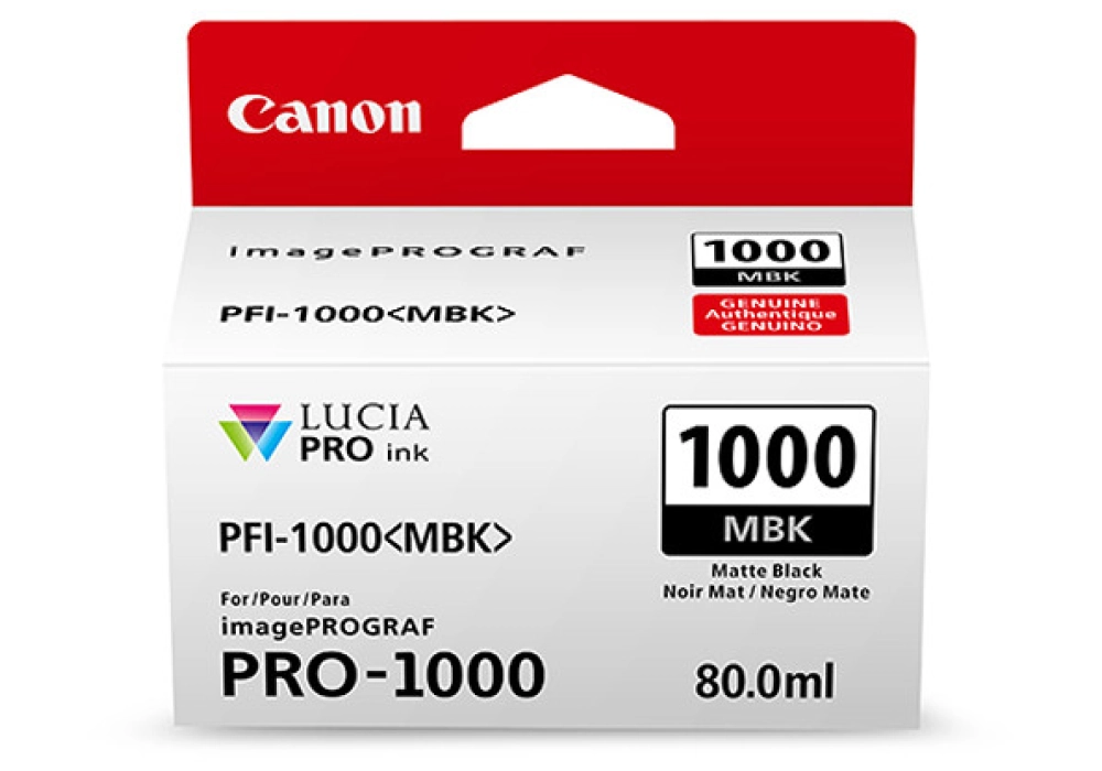 Canon Inkjet Cartridge PFI-1000MBK - Matte Black