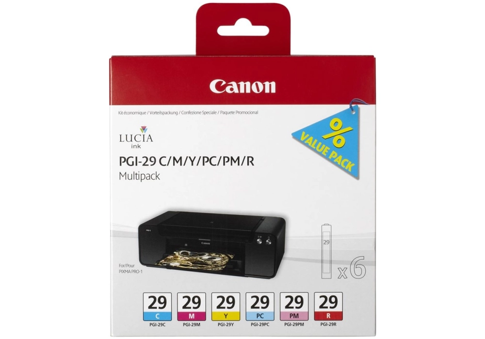 Canon Inkjet Cartridge PGI-29 C/M/Y/PC/PM/R - Multi pack