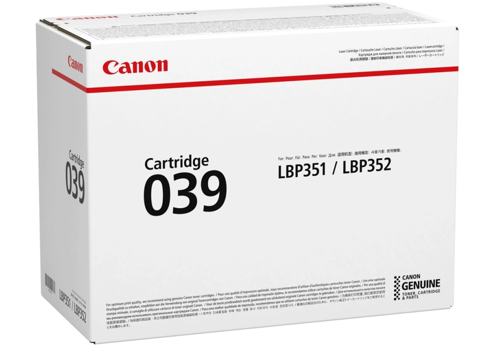 Canon Toner Cartridge - 039 - Black
