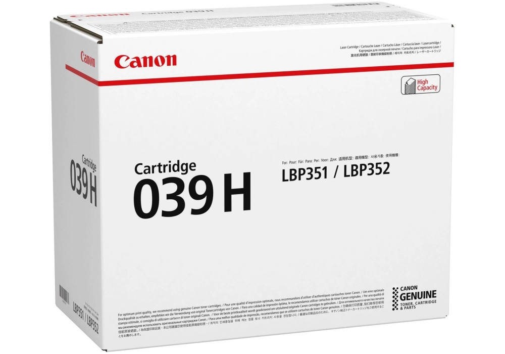 Canon Toner Cartridge - 039H - Black