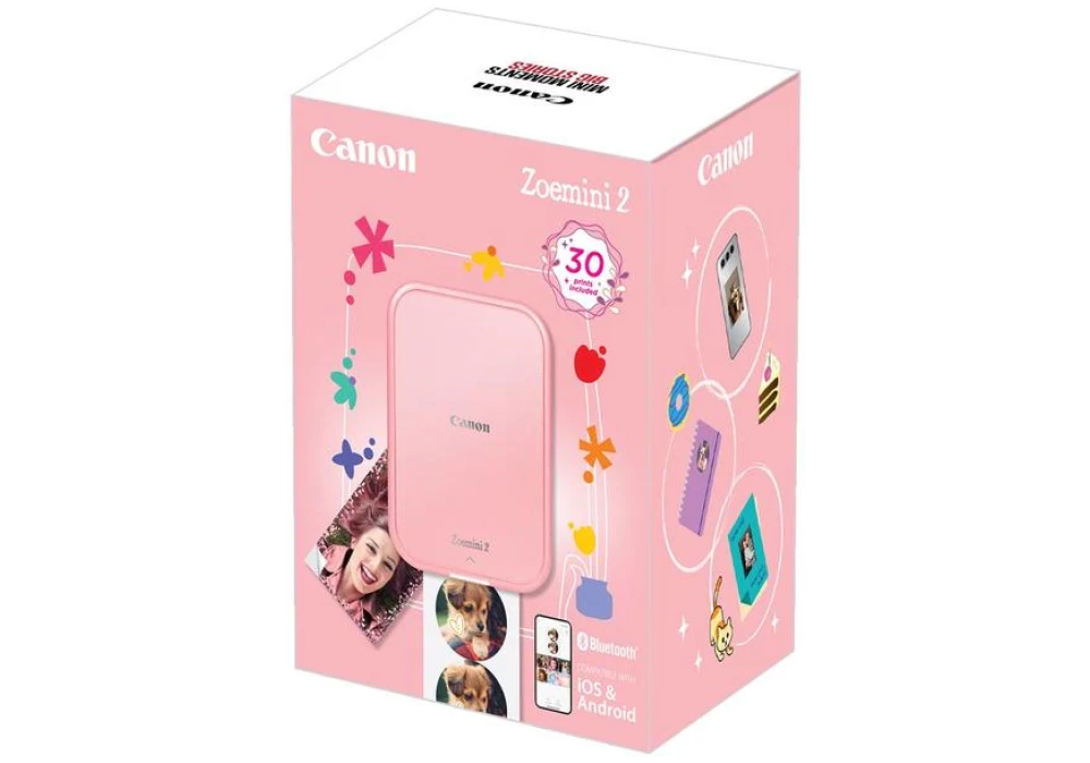 Canon Zoemini 2 Or rose inclus 30 papiers photo + pochette