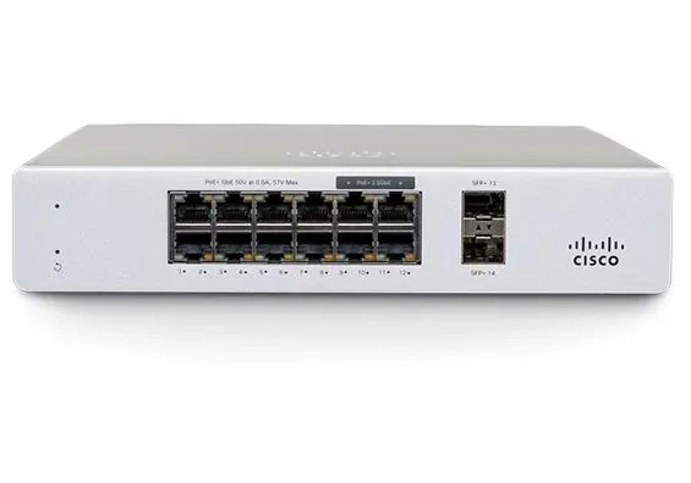 Cisco Meraki PoE+ Switch MS130-12X 14 ports