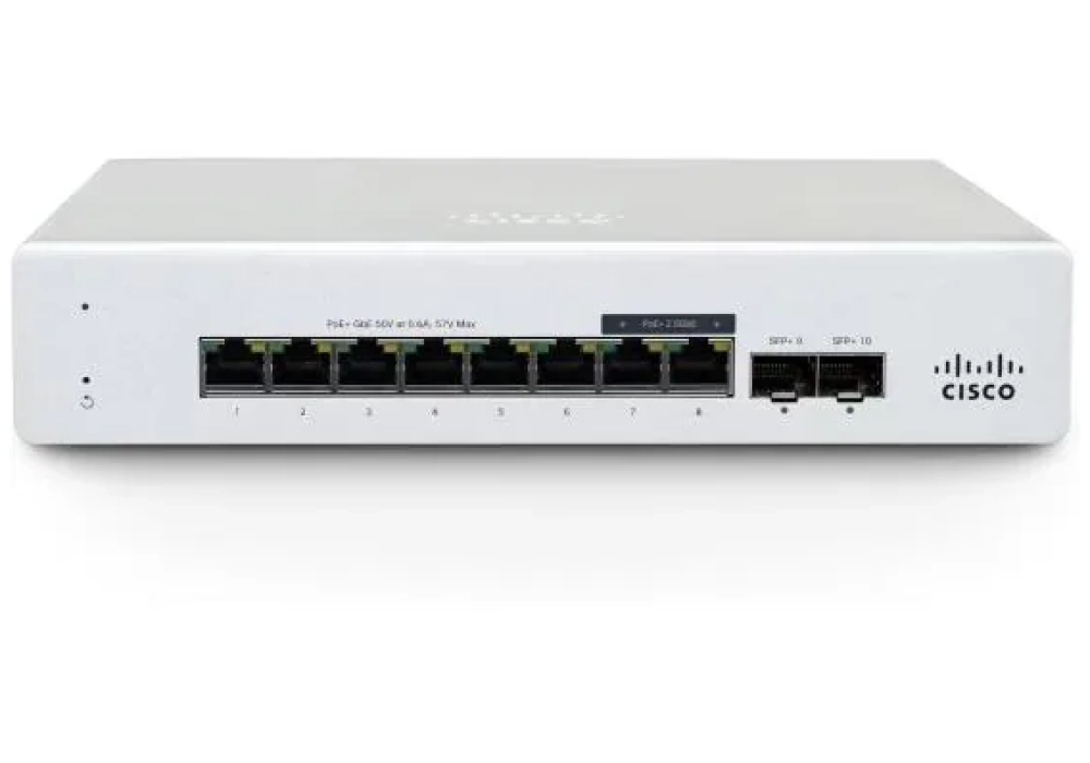 Cisco Meraki PoE+ Switch MS130-8P 10 ports