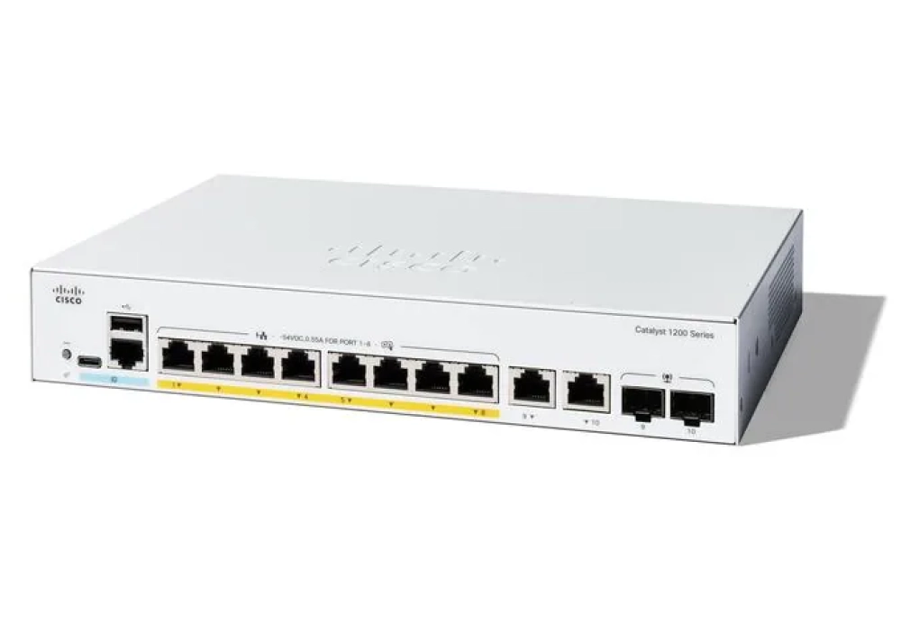Cisco PoE+ Switch Catalyst C1200-8FP-2G 10 ports