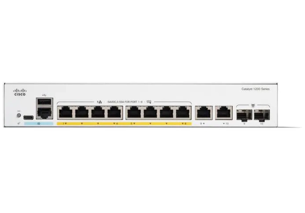 Cisco PoE+ Switch Catalyst C1200-8P-E-2G 10 ports