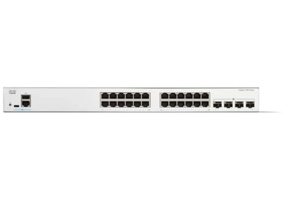 Cisco PoE+ Switch Catalyst C1300-24P-4X 28 ports