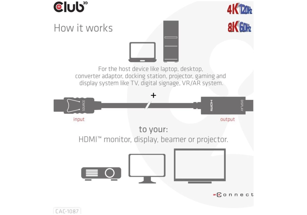 Club 3D Câble DisplayPort - HDMI - 3 m