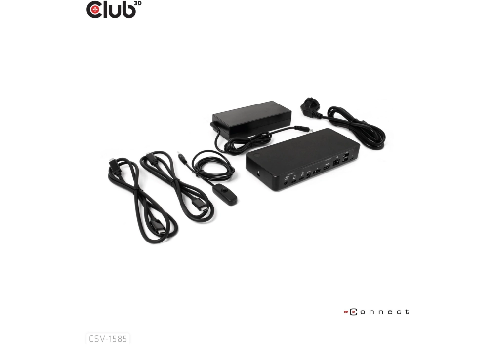 Club 3D Station d'accueil CSV-1585 DisplayPort/HDMI KVM
