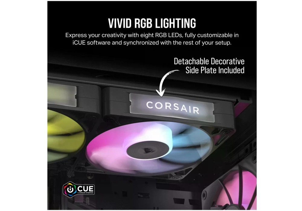 Corsair iCUE LINK RX120 RGB Extension de ventilateur simple Noir