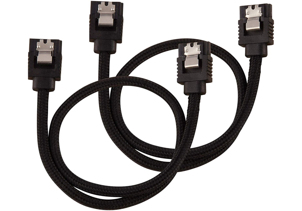 Corsair SATA3 Premium Cable Set - 30 cm Straight (Black)