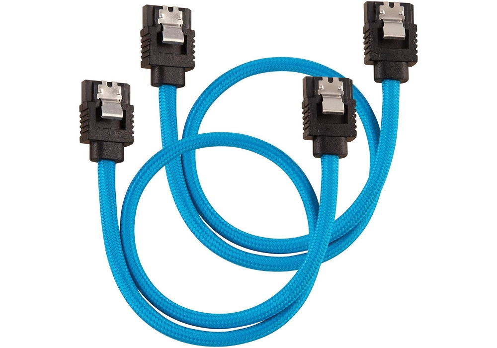 Corsair SATA3 Premium Cable Set - 30 cm Straight (Blue)