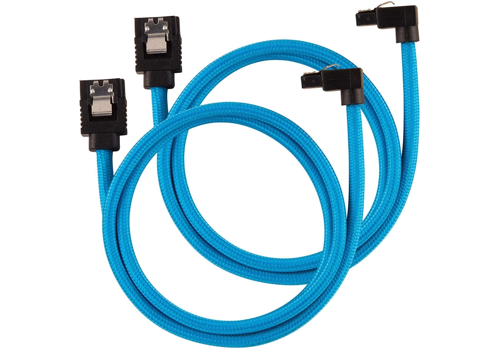 Corsair SATA3 Premium Cable Set - 60 cm 90° (Blue)