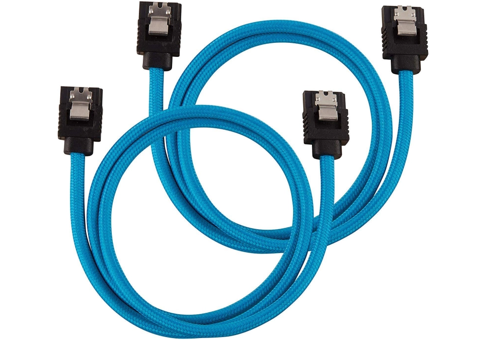 Corsair SATA3 Premium Cable Set - 60 cm Straight (Blue)