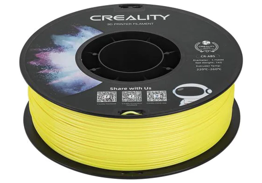 Creality Filament ABS, Jaune, 1.75 mm, 1 kg