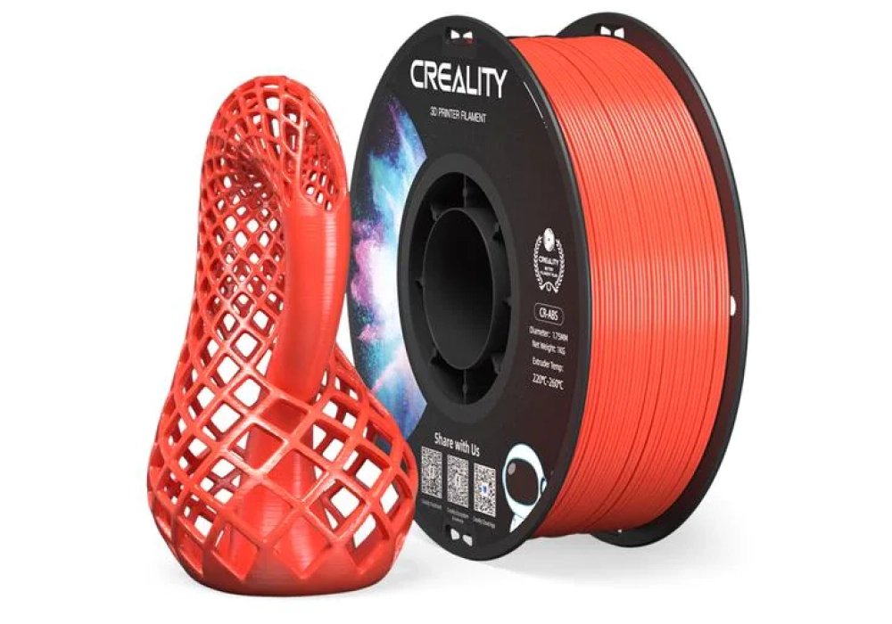Creality Filament ABS, Rouge, 1.75 mm, 1 kg