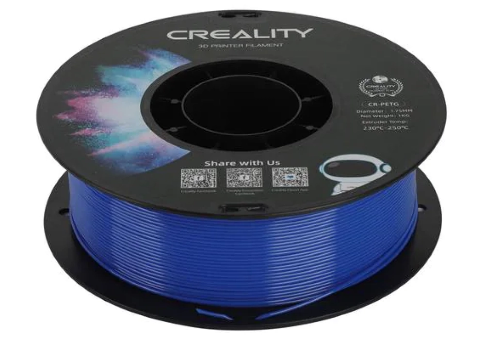 Creality Filament PETG, Bleu, 1.75 mm, 1 kg
