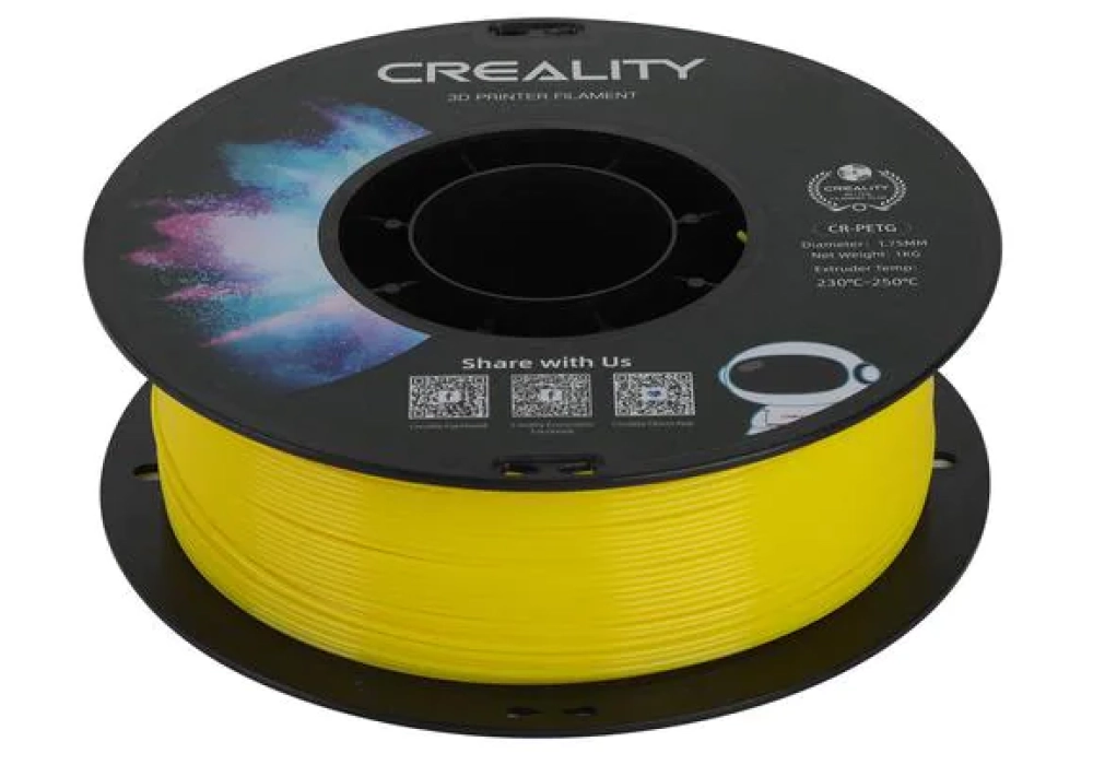 Creality Filament PETG, Jaune, 1.75 mm, 1 kg