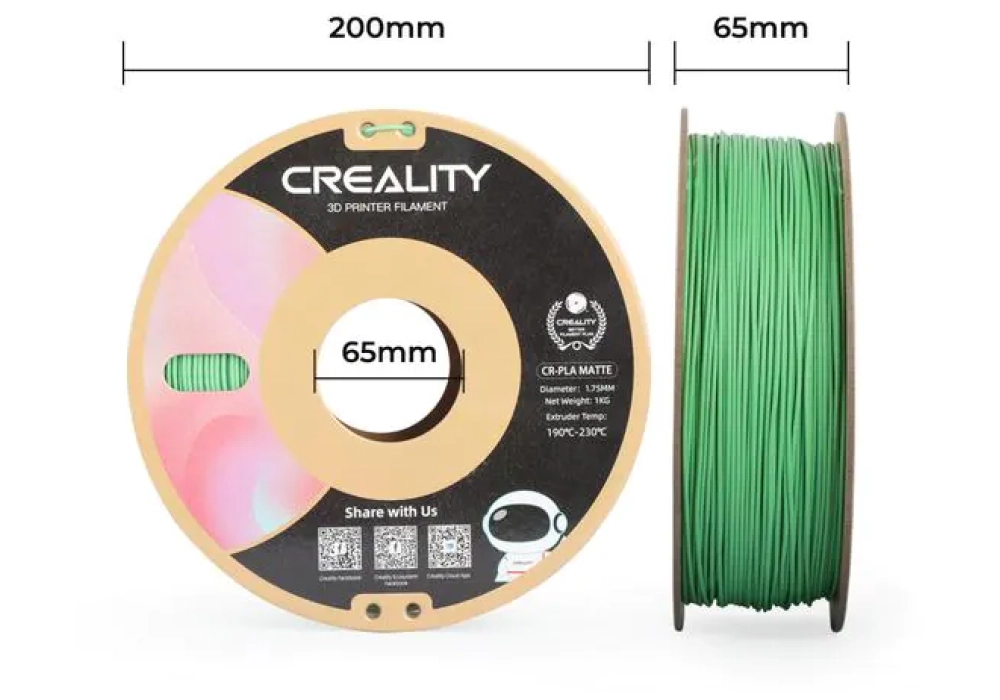 Creality Filament PLA, Avocat vert, 1.75 mm, 1 kg