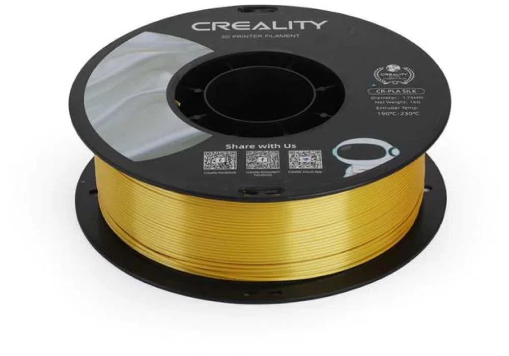 Creality Filament PLA, Silk Gold, 1.75 mm, 1 kg